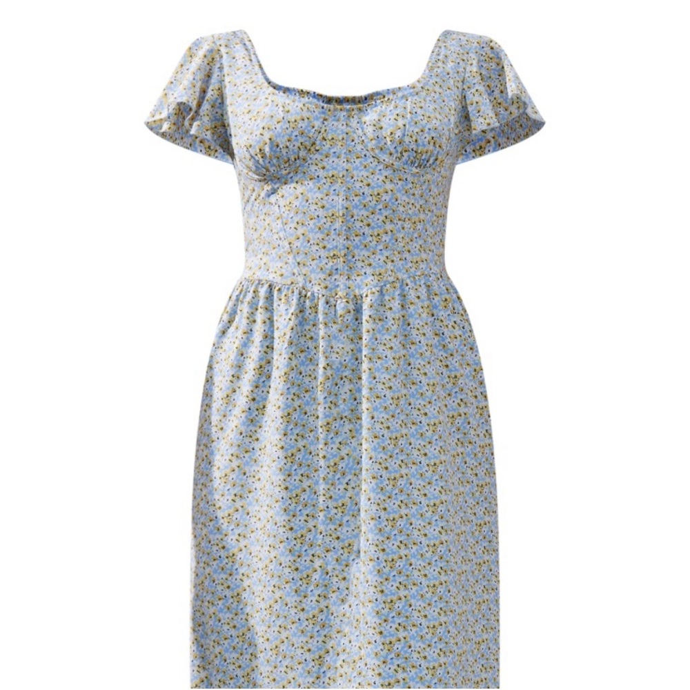 Floral Blue Dress